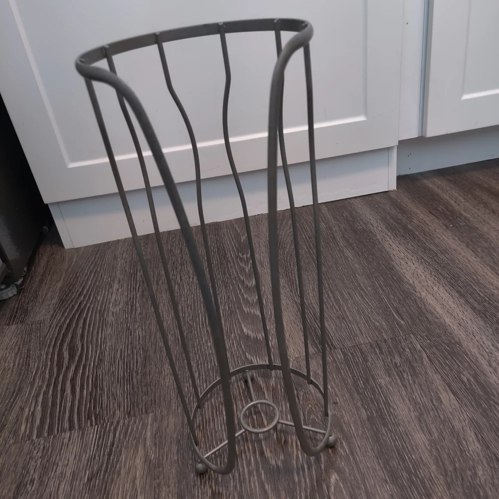 Elegant Gray Metal Toilet Paper Holder